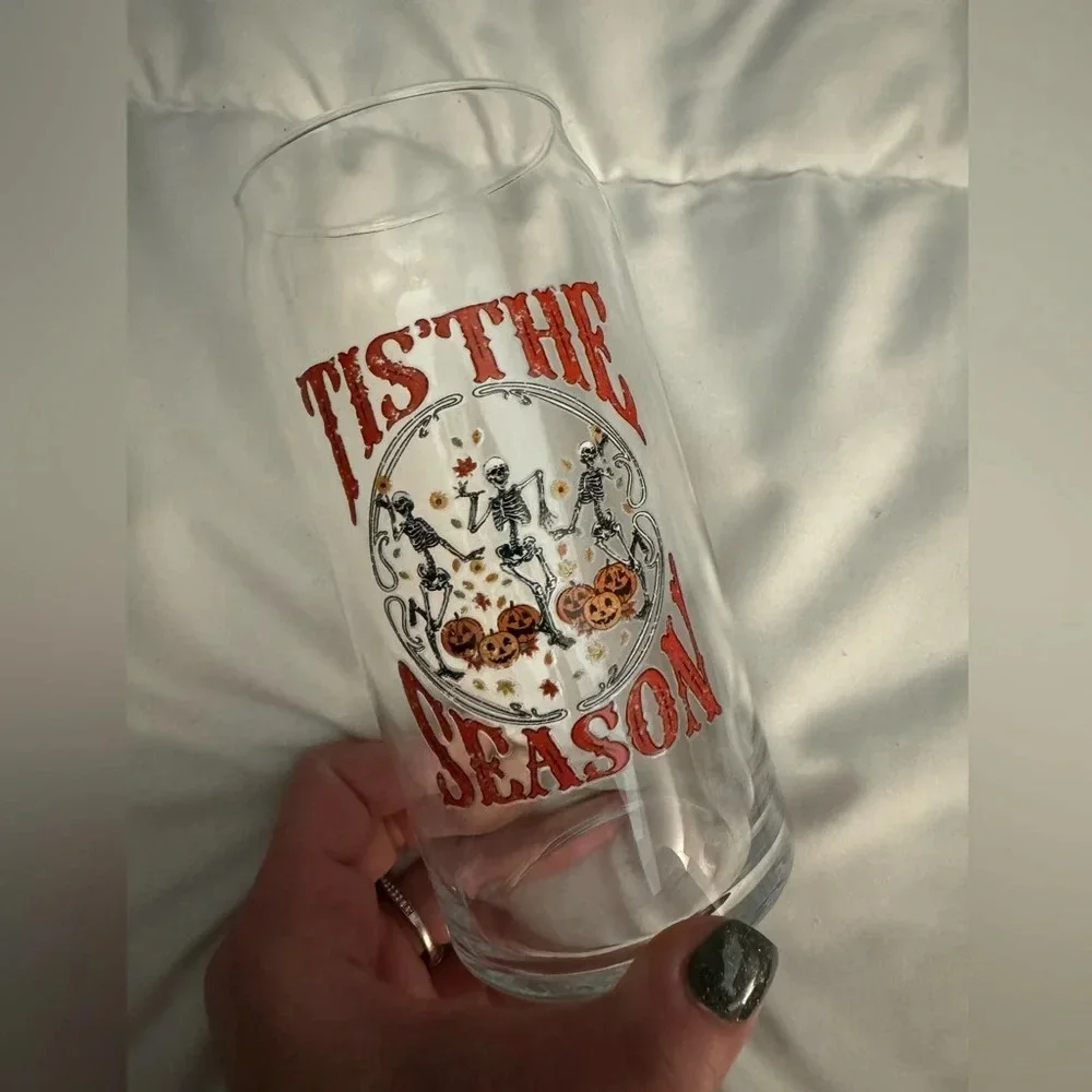 20oz Halloween Glass Can Cup